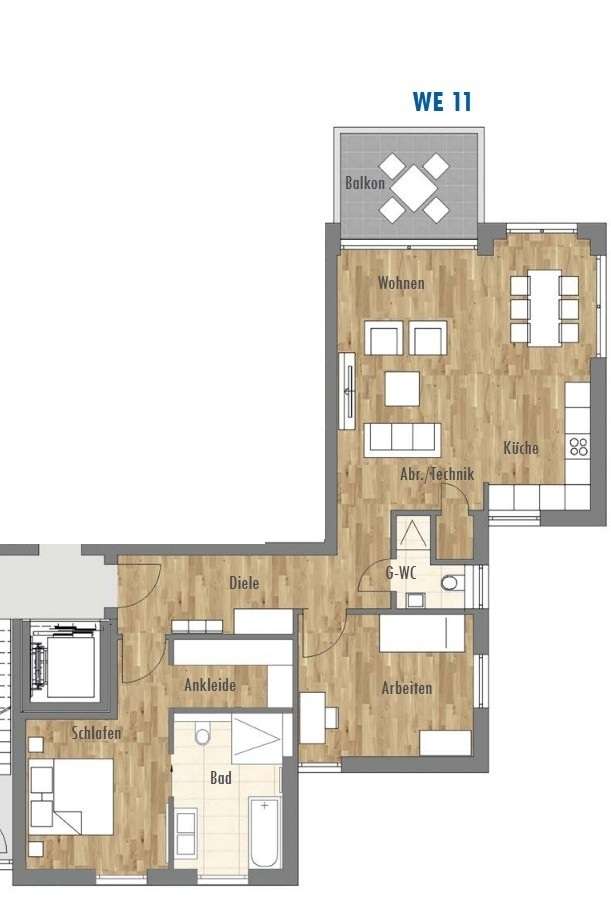 Wohnen mit Weitblick - moderne 3-Zimmer-Neubauwohnung in Lichtendorf - Photo 4